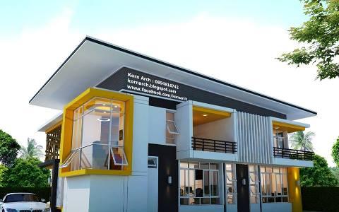รับออกแบบบ้านสไตล์โมเดิร์นสวยๆ-และอาคารทุกประเภท--เสนอผลงานด