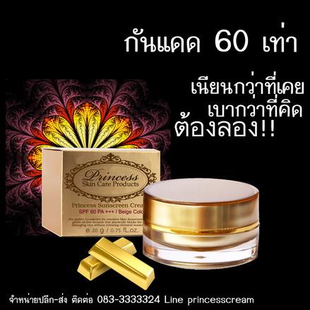 ครีมกันแดดใยไหมผสมรองพื้นสูตรกันน้ำ-เนื้อเบาคุมมันspf60   